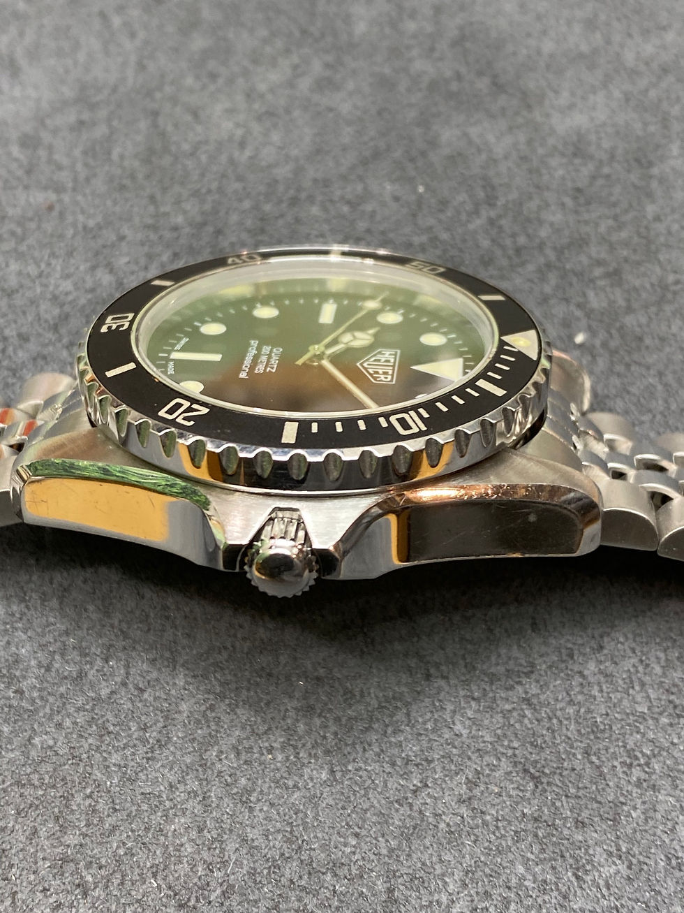 Thumbnail: 👍 Serviced Vintage TAG HEUER 1000 980.013 Black Dial 844 Monnin Dive Watch