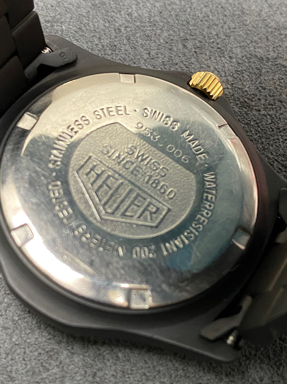 Thumbnail: 👍 Serviced Tag Heuer 2000 Black 953.006 Vintage Mens Submarine Dive Watch 