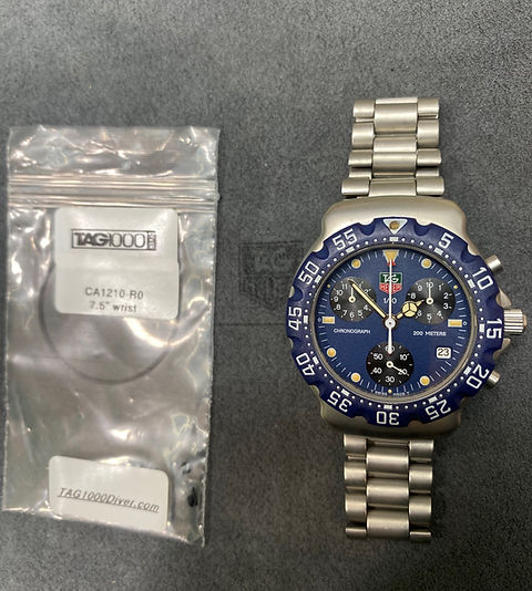 👍 Serviced Men's Tag Heuer 39mm Formula 1 F1 Blue Chronograph