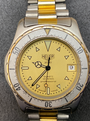 👍 TAG HEUER 2000 Series 974.006 WE1120 Full Size Dive S&G Two