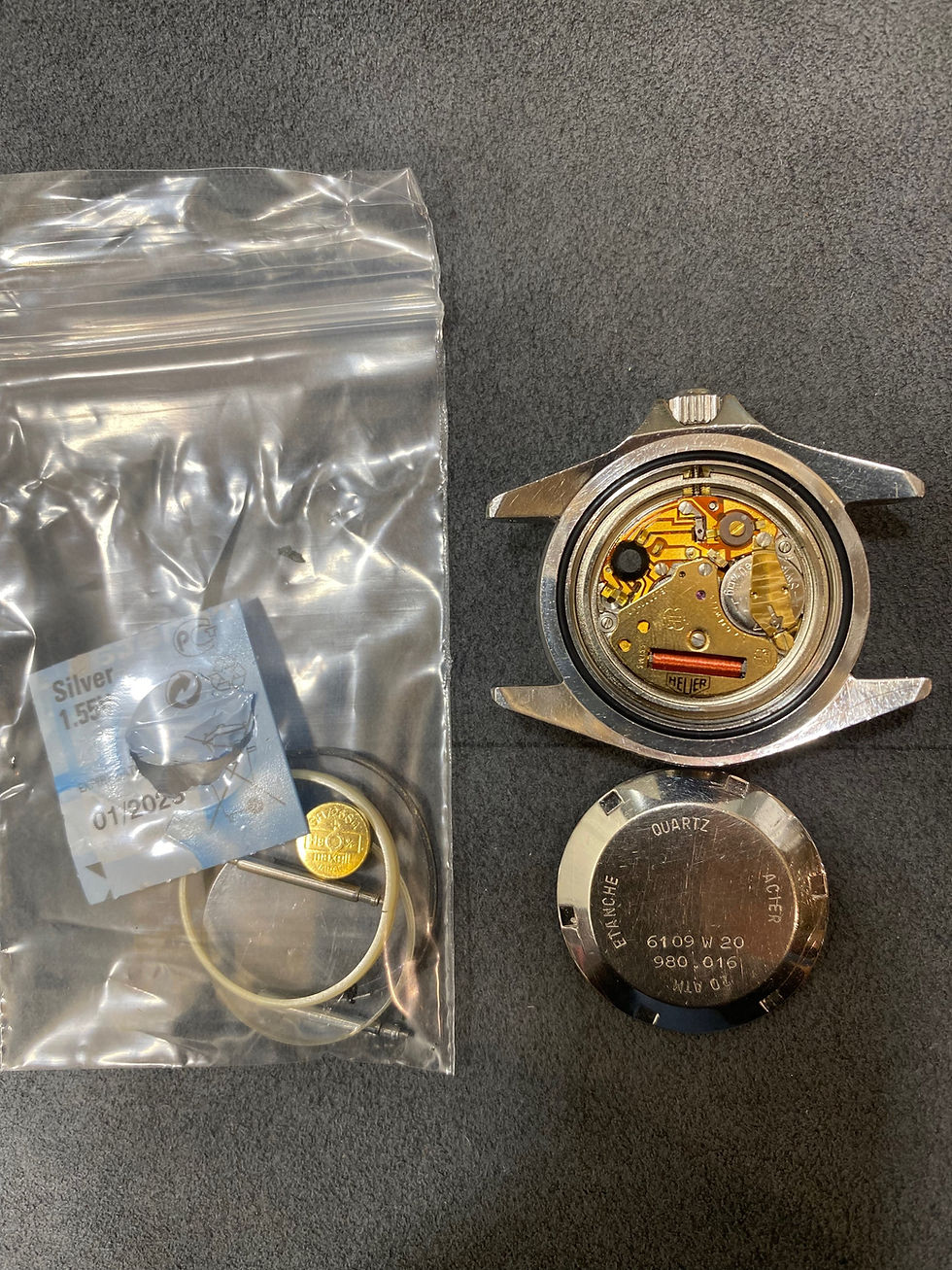 Thumbnail: 👍Vintage Midsize 32mm Ladies Tag Heuer 980.016 Orange Dive 980.005 -ish Watch