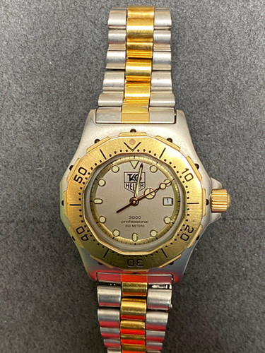稼動 TAG HEUER 934.215 ヴィンテージ 3000 ゴールド 👍Serviced MIDSIZE Ladies TAG HEUER 3000 Series 934.215 35mm Dive