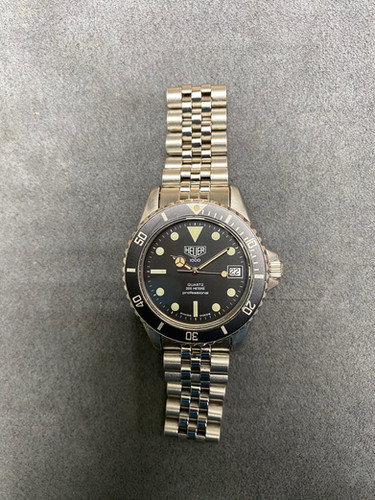 👍 Vintage TAG HEUER 1000 980.013 Black Dial 844 Monnin Dive Watch
