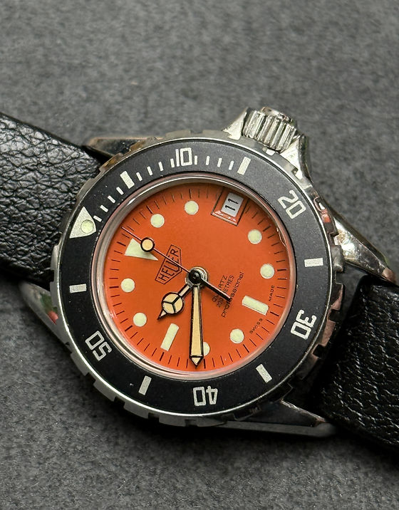 👍 Vintage Spider Dial 28mm Ladies Tag Heuer 980.011 Orange