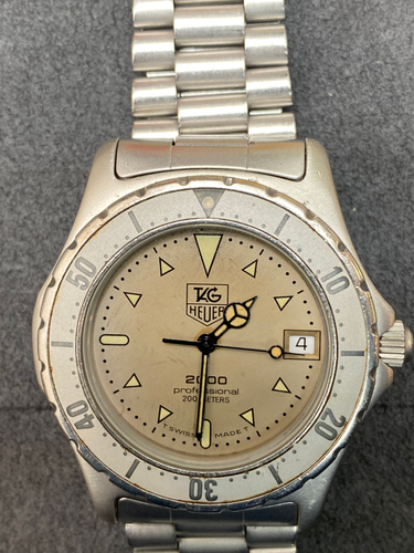 👍 Vintage TAG HEUER 2000 Series Full Size Dive Silver