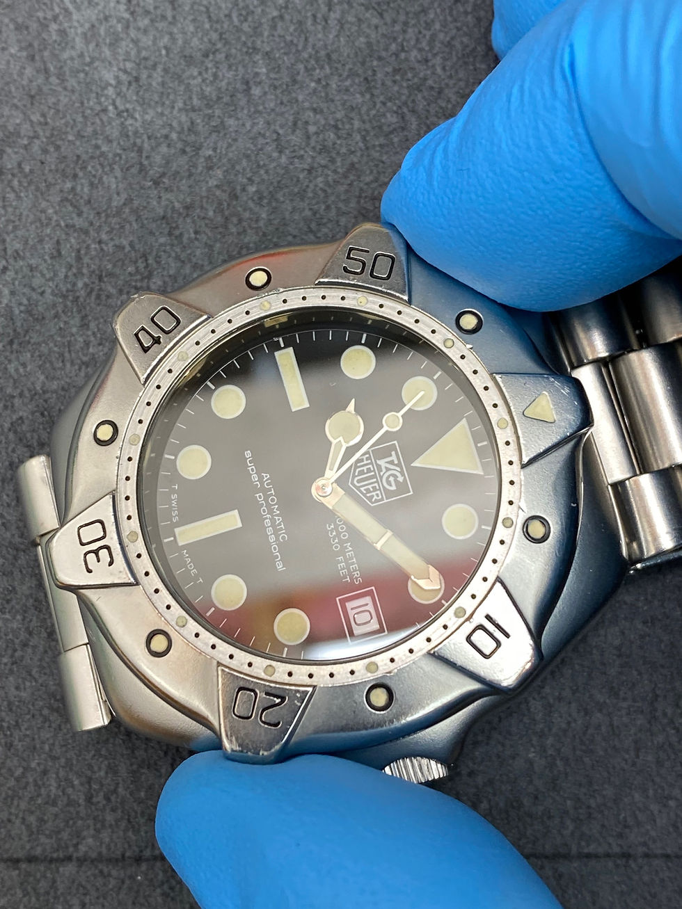Thumbnail: 👍 TAG HEUER 840.006 Super Pro Auto Black 844 Submarine Dive Watch Ws2110