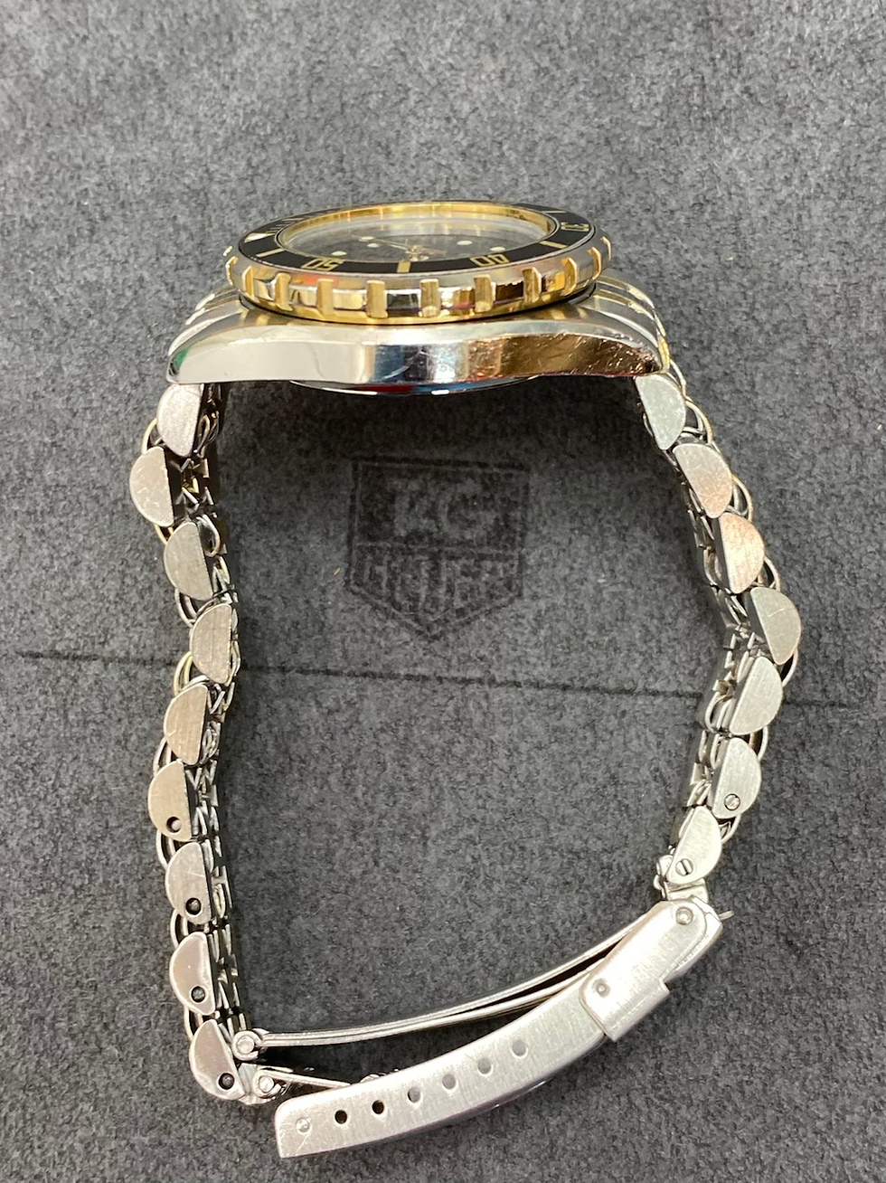 Thumbnail: 👍 Ladies Vintage TAG HEUER 1000 980.018 28mm Gold  Submariner Style Dive Watch