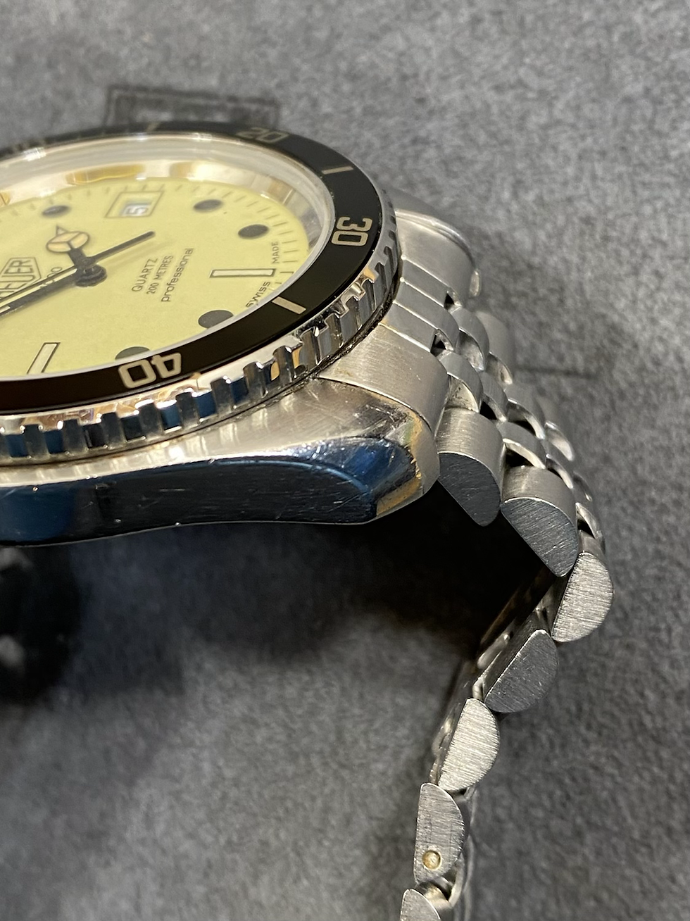 Thumbnail: 👍 Vintage TAG HEUER 1000 980.032 Jumbo Lume Submariner 844 Style Dive Watch