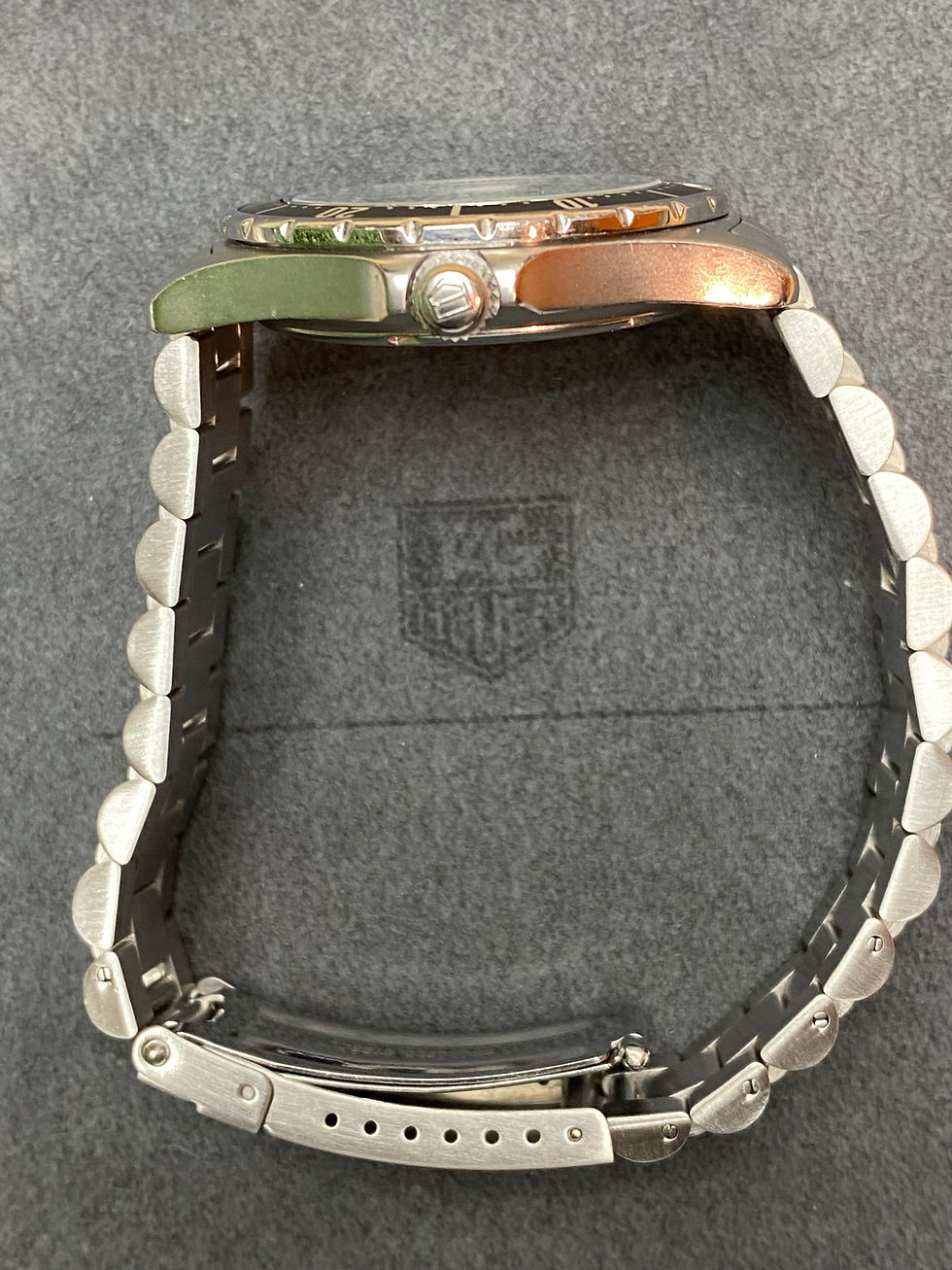 Thumbnail: 👍 TAG HEUER 2000 Series 973.006 Full Size Black Dive Watch, pre- WK1110 Swiss 