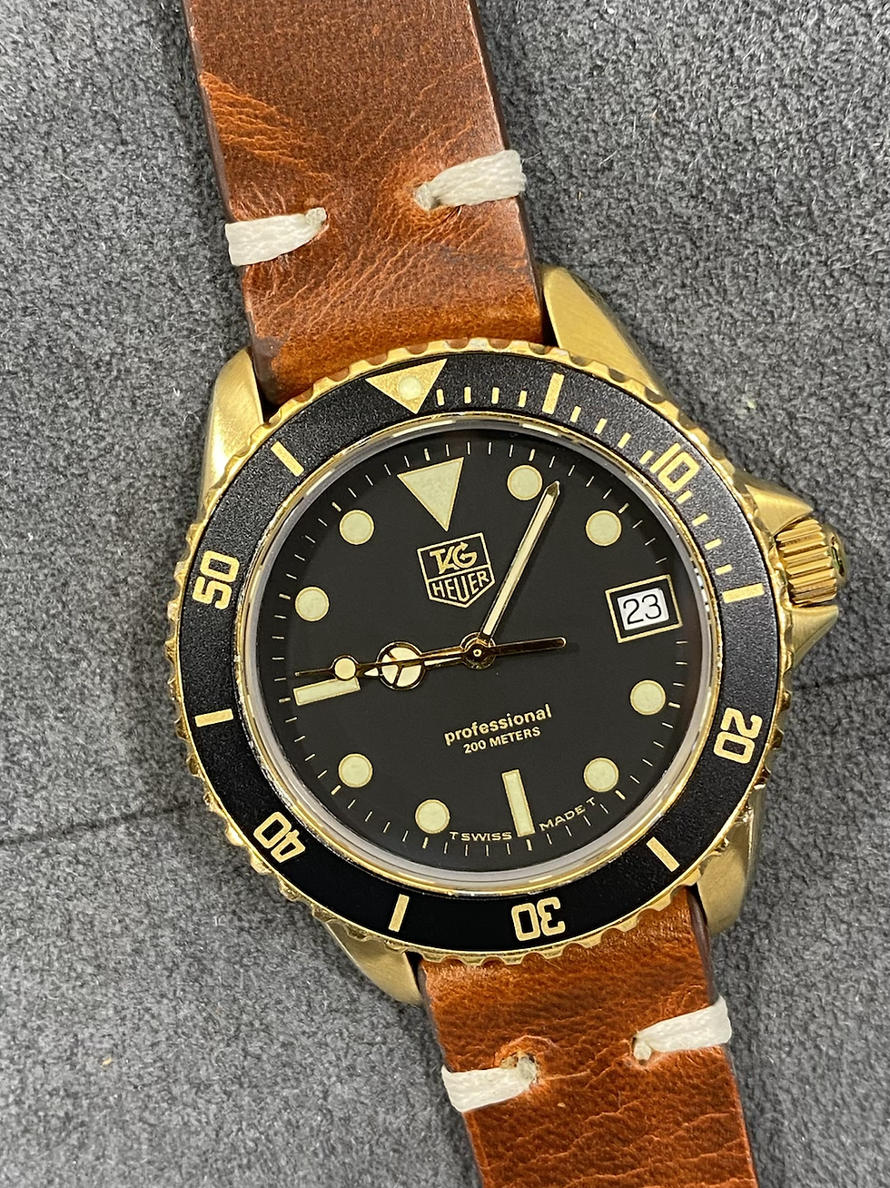 Thumbnail: 👍 TAG HEUER 1000 980.033 984.013 Brass Submariner Black Bay Bronze Style Watch