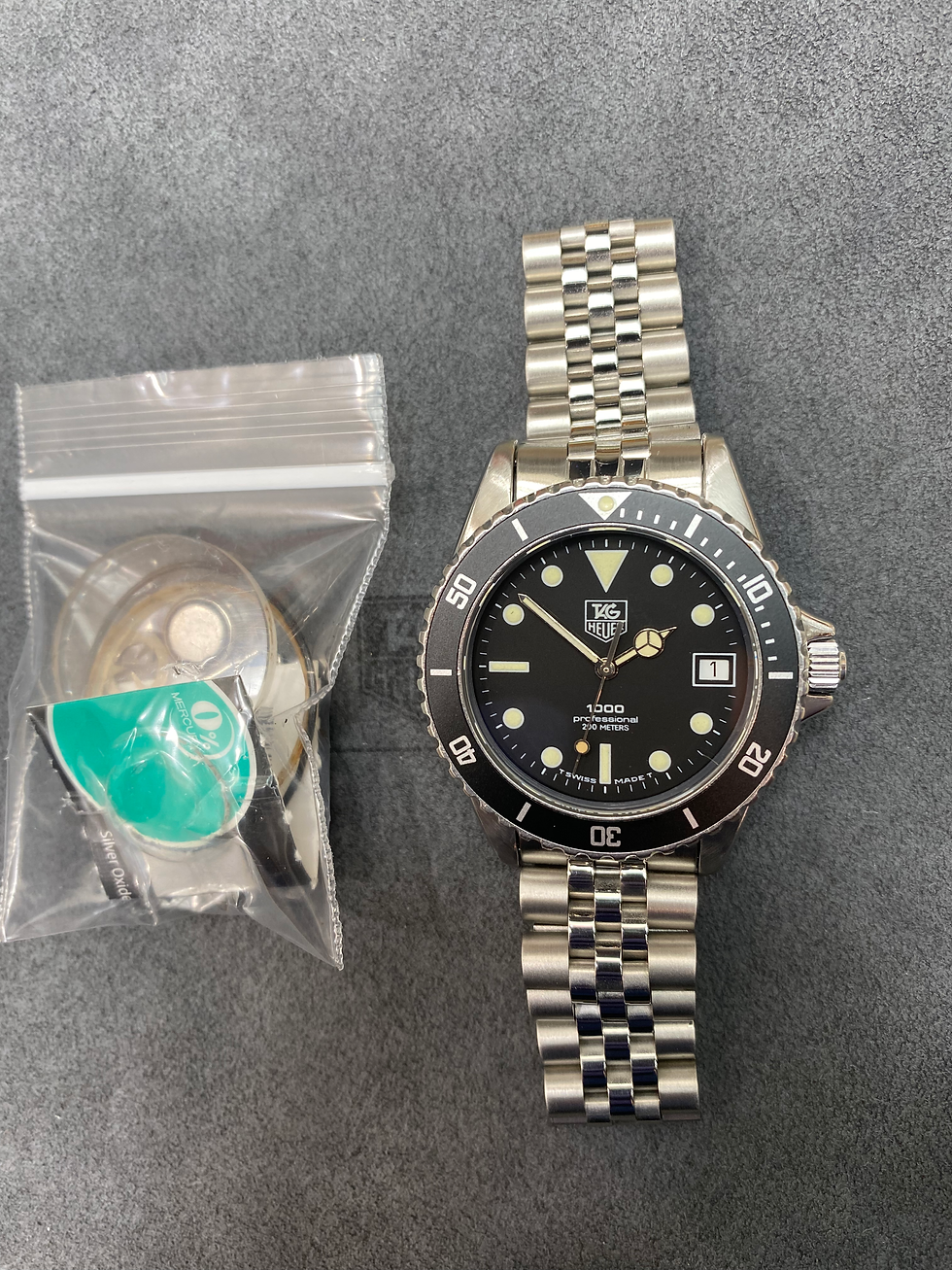 Thumbnail: 👍 Vintage TAG HEUER 1000 980.013 Black Dial 844 Monnin Dive Watch