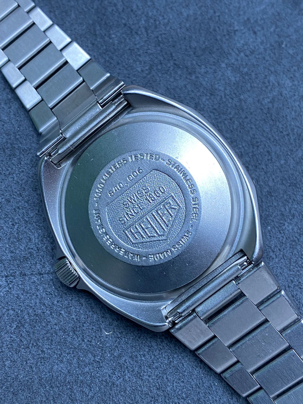 Thumbnail: 👍 Pre TAG HEUER 840.006 Super Pro Auto Black 844 Submarine Dive Watch