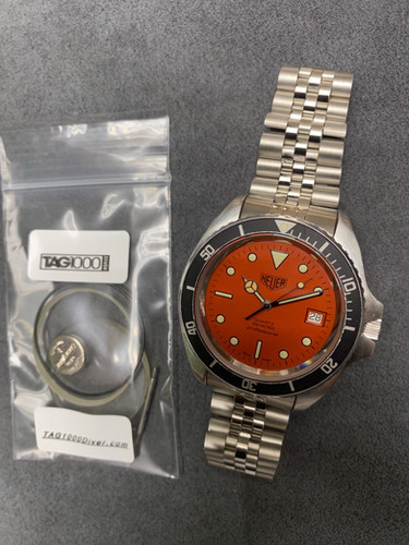 👍 Vintage TAG HEUER 1000 Orange Dial Diver 980.007 980.005 Style