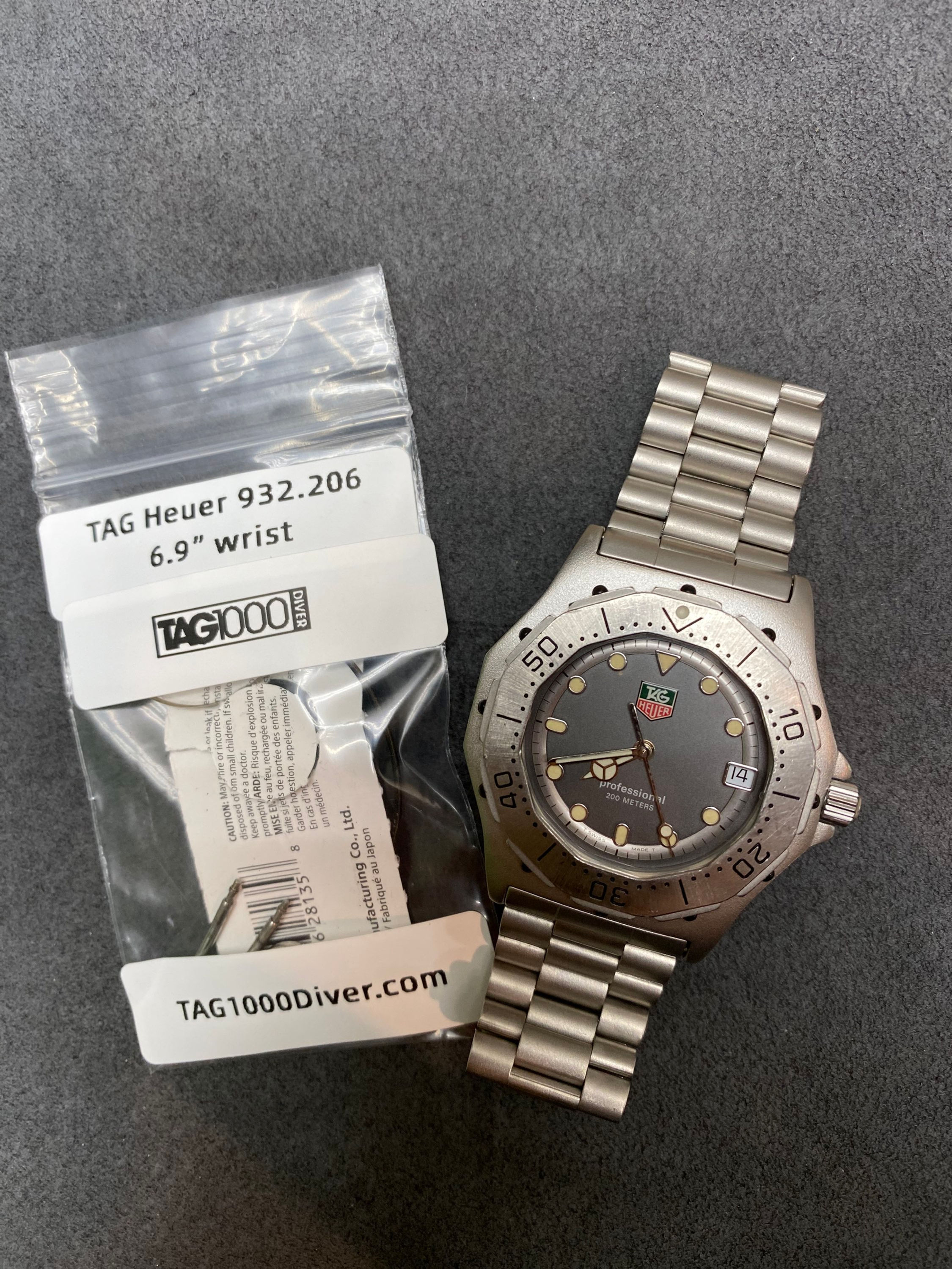 👍 Serviced Vintage Jumbo TAG HEUER 3000 Series 932.206 Submarine Dive Watch