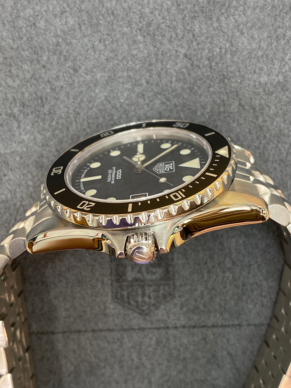 Thumbnail: 👍 Vintage TAG HEUER 1000 980.013 Black Dial 844 Monnin Dive Watch