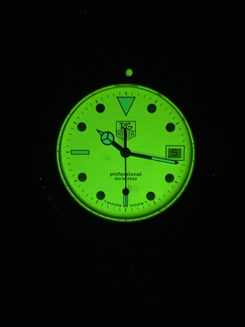Thumbnail:  👍  Vintage TAG HEUER 1000 980.113 Lume Dial Submarine Night Diver Watch