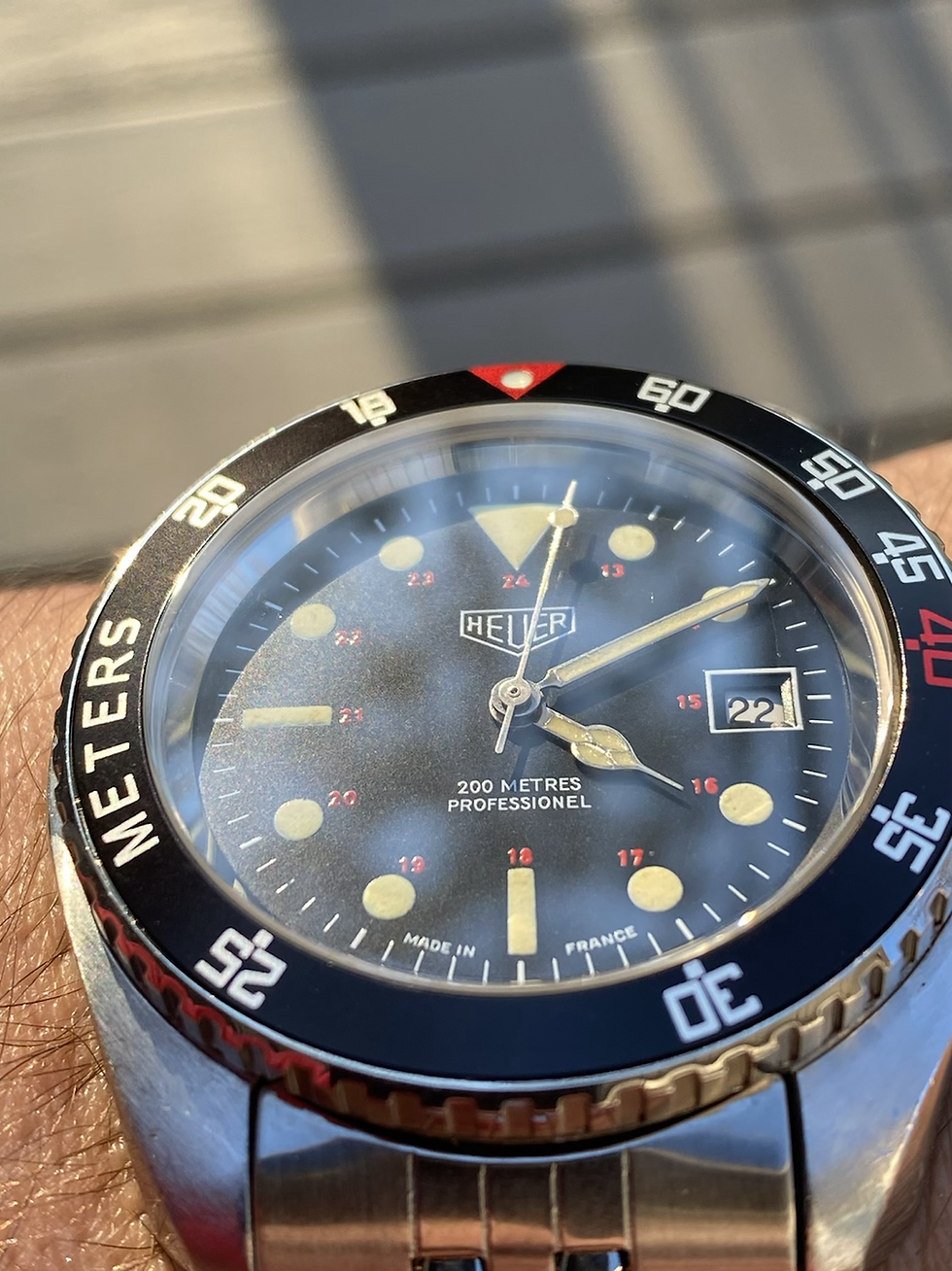 Thumbnail: Decompression Bezel Insert: 844 Monnin Jumbo 980.006 Tag Heuer 1000 Diver