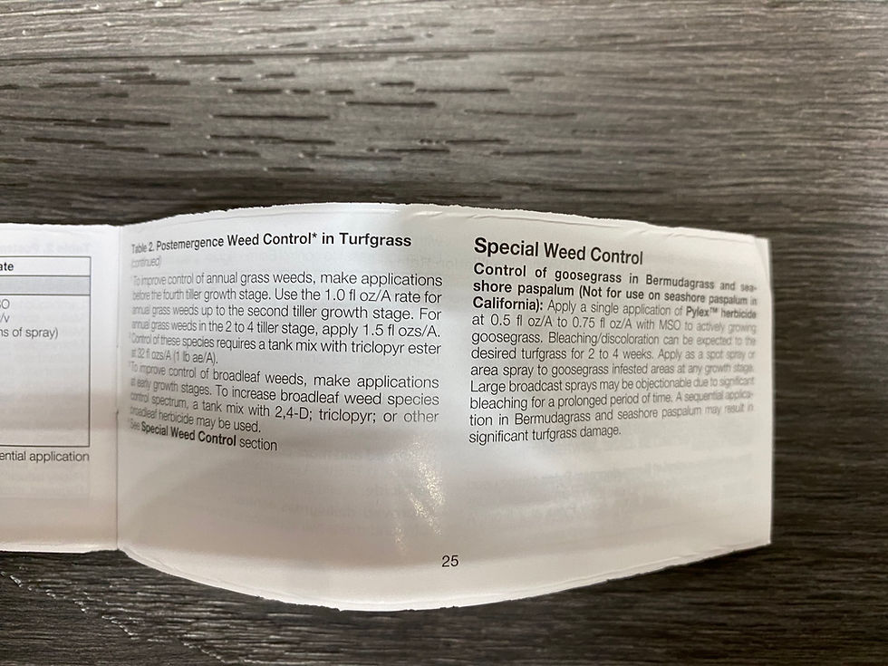 Thumbnail: 1ml of:  Pylex Selective Crabgrass, Bermuda, Etc Herbicide - One Milliliter