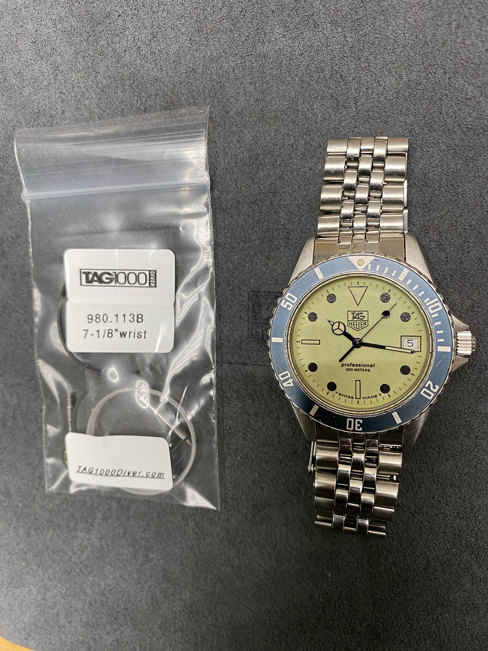 Thumbnail:  👍  Vintage TAG HEUER 1000 980.113 Lume Dial Submarine Night Diver Watch