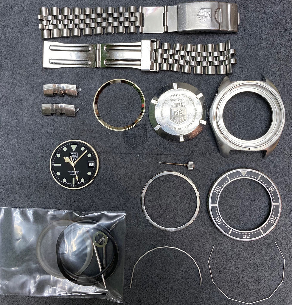 Thumbnail:  👍 TAG HEUER 980.023 Deep Dive 1000m Black 844 Submarine Dive Watch 1000 Series