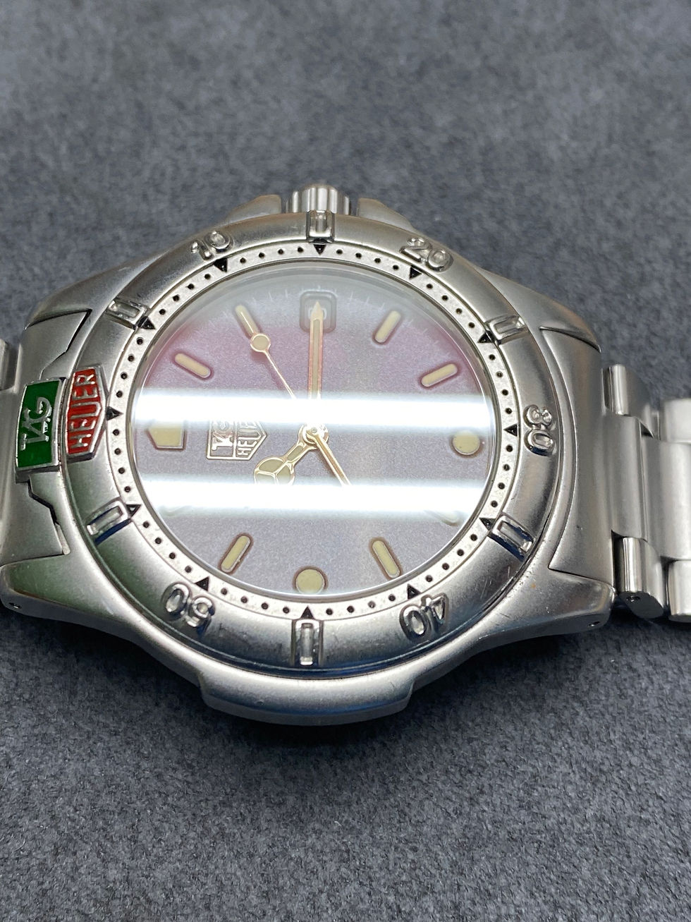 Thumbnail:  👍 Pressure Tested Vintage TAG HEUER 4000 Series Gray 999.206 Dive Watch