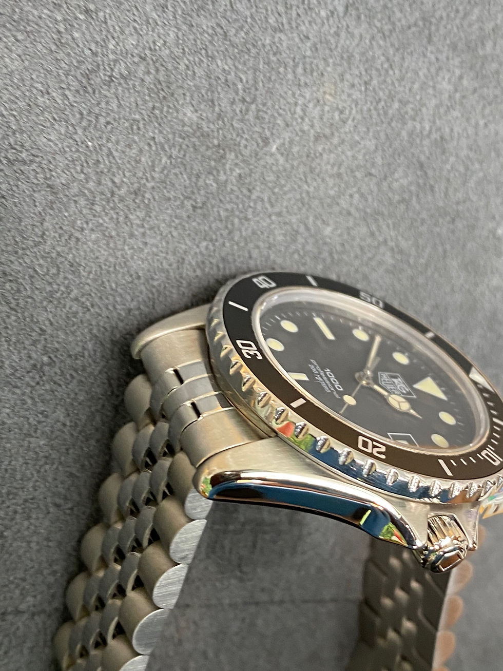 Thumbnail: 👍 Vintage TAG HEUER 1000 980.013 Black Dial 844 Monnin Dive Watch