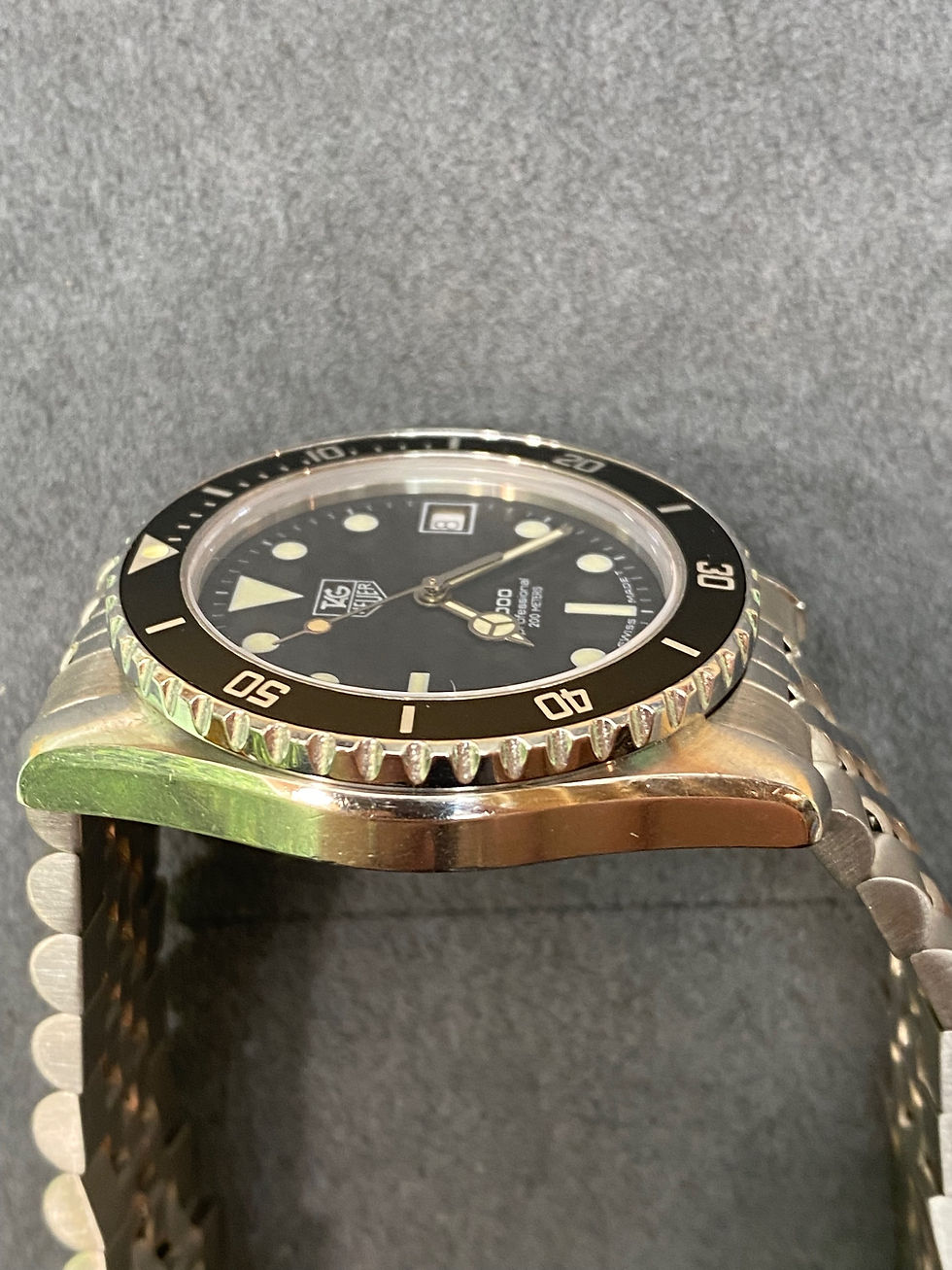 Thumbnail: 👍 Vintage TAG HEUER 1000 980.013 Black Dial 844 Monnin Dive Watch