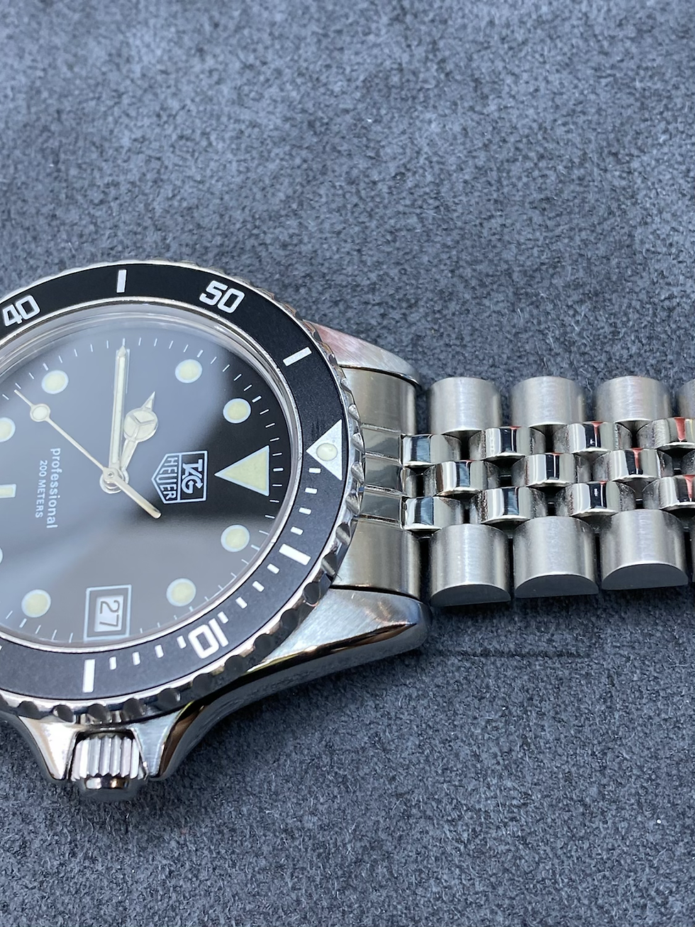 Thumbnail: 👍 Vintage TAG HEUER 1000 980.013 Black Dive Watch