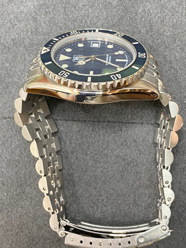 👍 Vintage TAG HEUER 1000 980.613 blue Submariner Dive Watch
