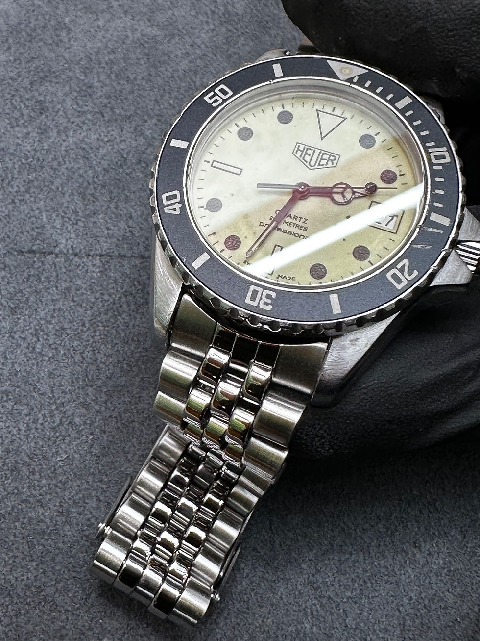 Thumbnail:  👍  Vintage TAG HEUER 1000 980.113 Lume Dial Submariner Night Diver Style Watch