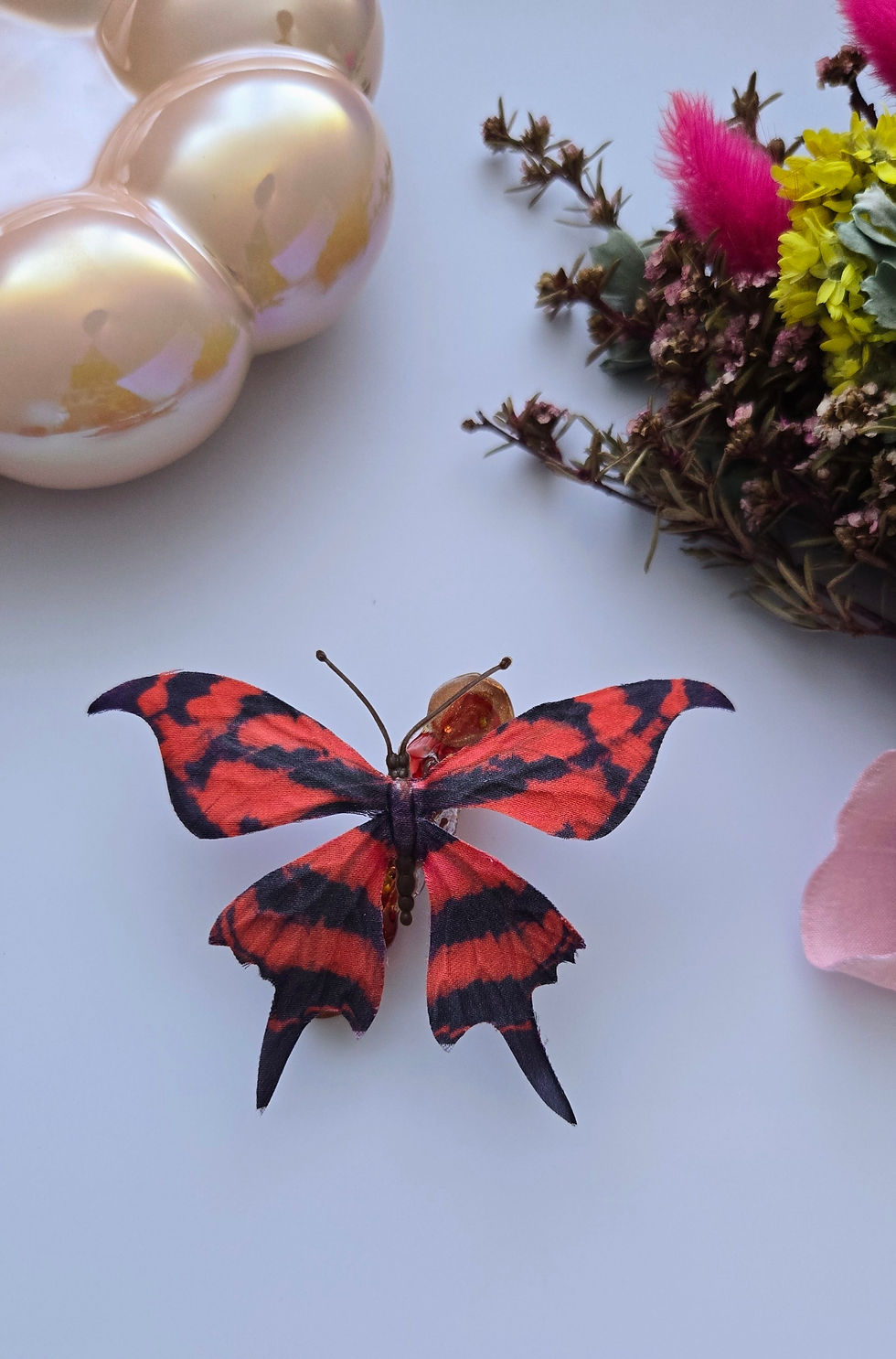 Thumbnail: Red & Orange Butterfly Hairclips