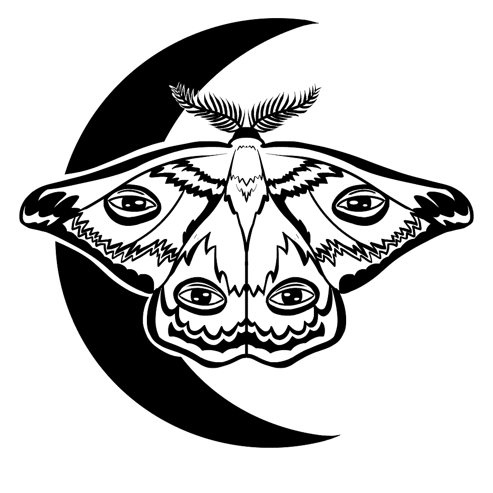 Moth Moon Sticker