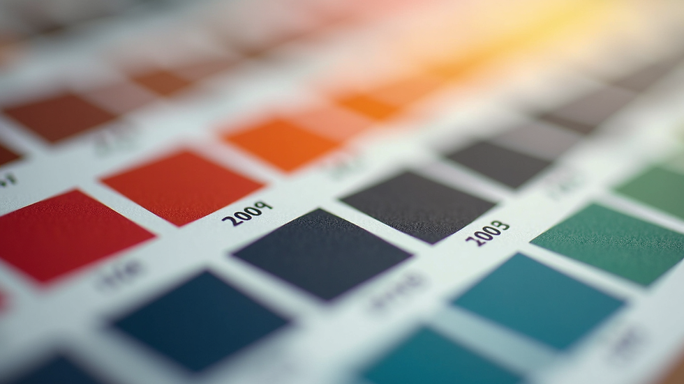 Close-up view of a logo design palette with primary, secondary, and accent colors
