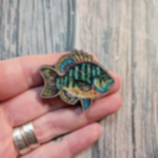 Bluegill Wooden Pin