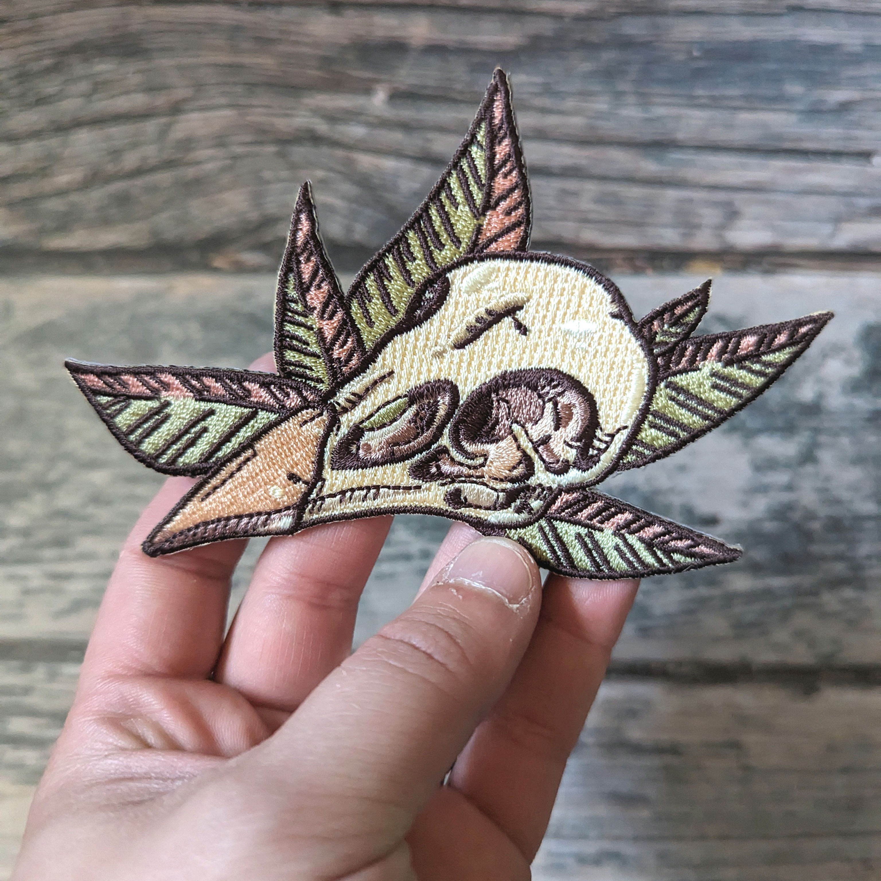 Rook Skull - Iron On Patch