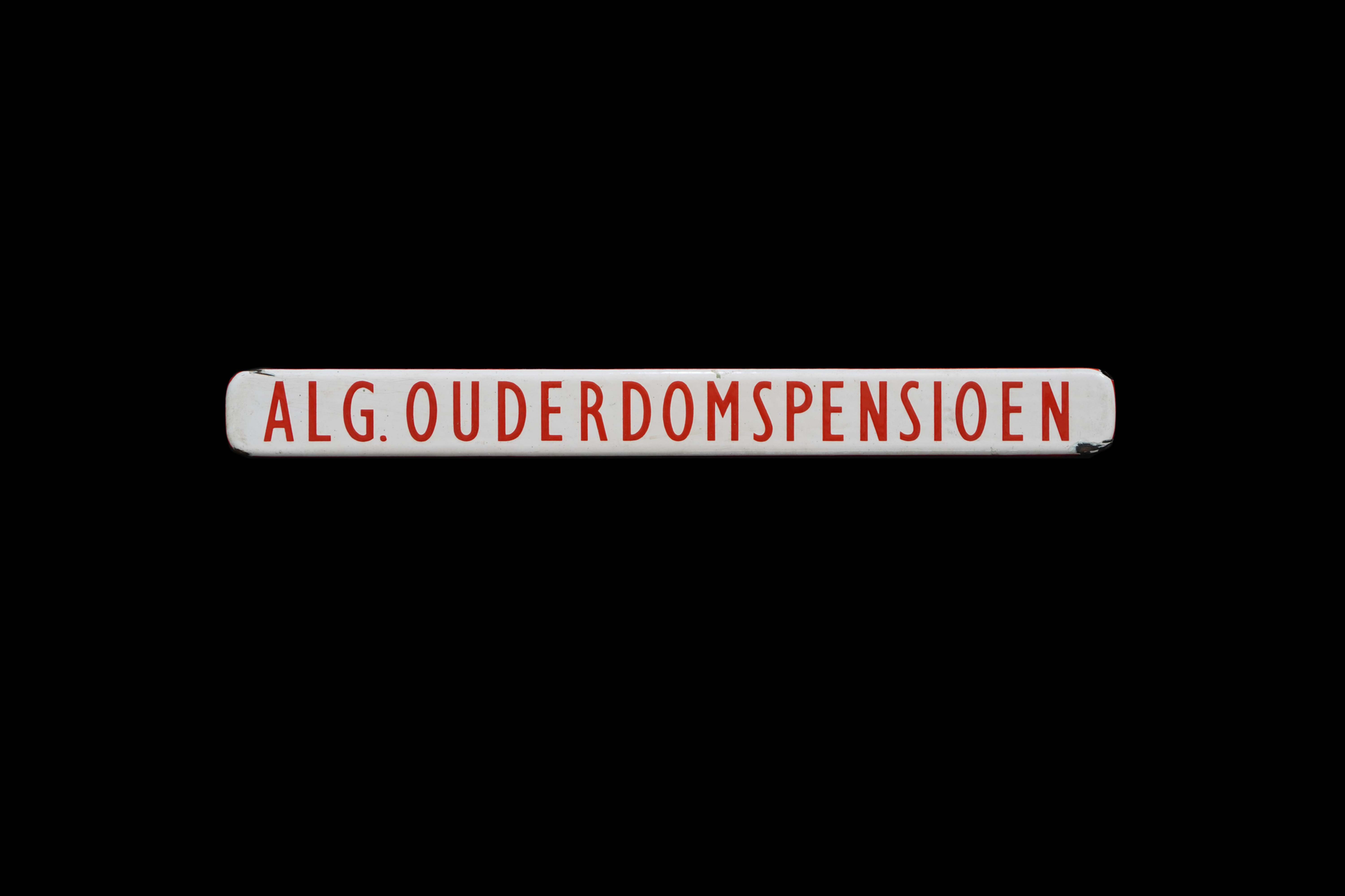 Loketbordje - Alg.Ouderdomspensioen - ca. 1955/1980