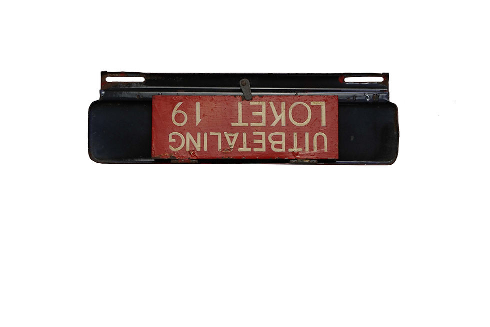 Thumbnail: Loketbordje - Gesloten - Uitbetaling Loket 19 - ca. 1935/1955