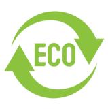 Eco-friendly recyclable packaging logo