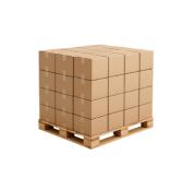 Bulk corrugated shipping boxes on pallet