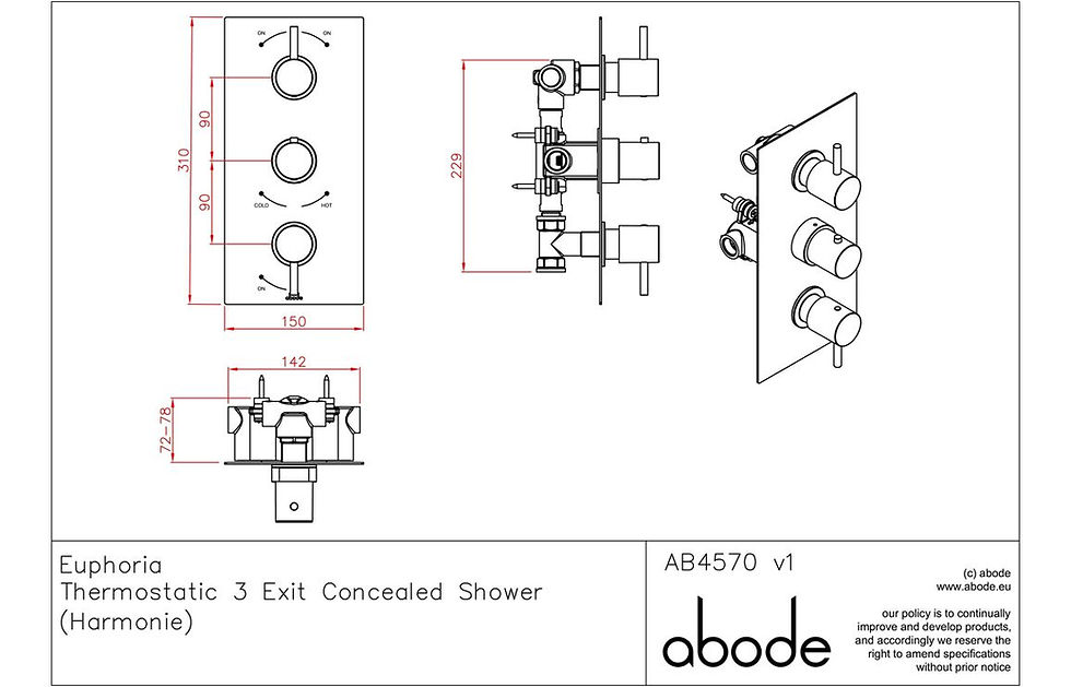Shower Valve Specification