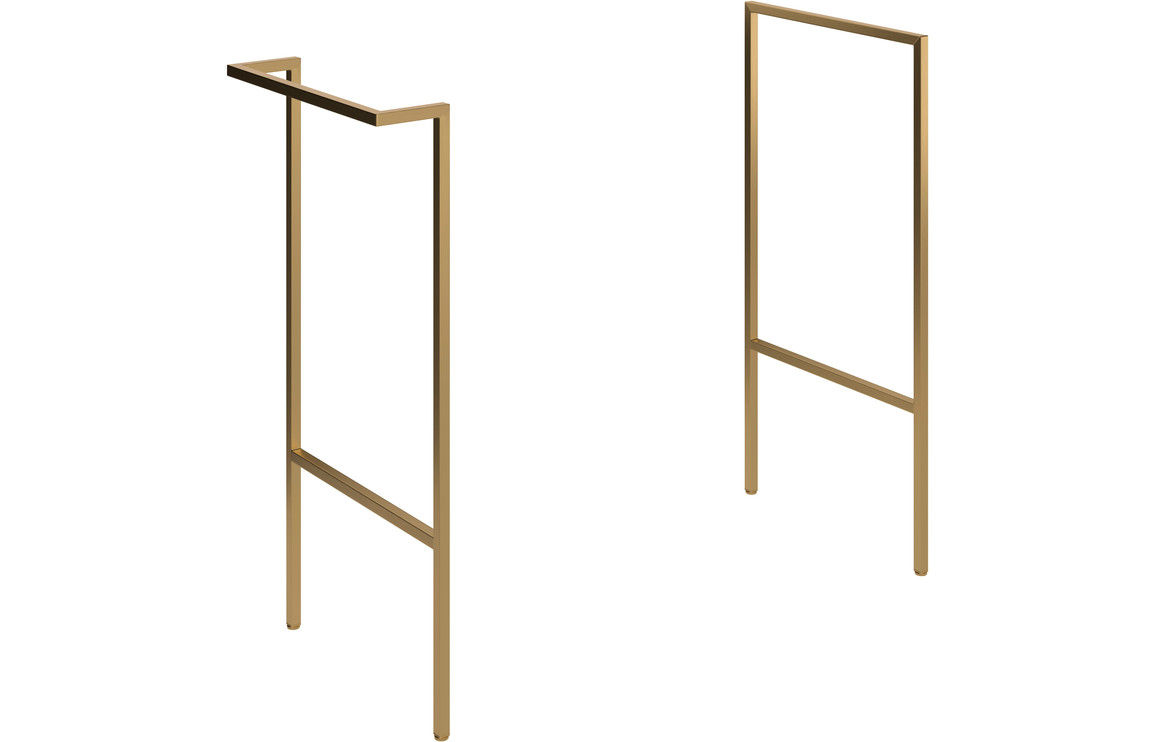 Seville Optional Frame with Integrated Towel Rail - Brushed Brass