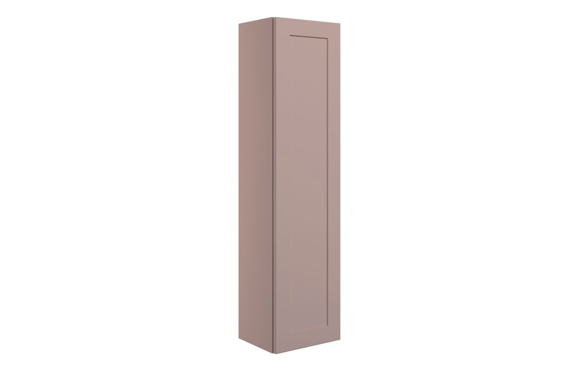 Metro 350mm Wall Hung 1 Door Tall Unit - Matt Peony