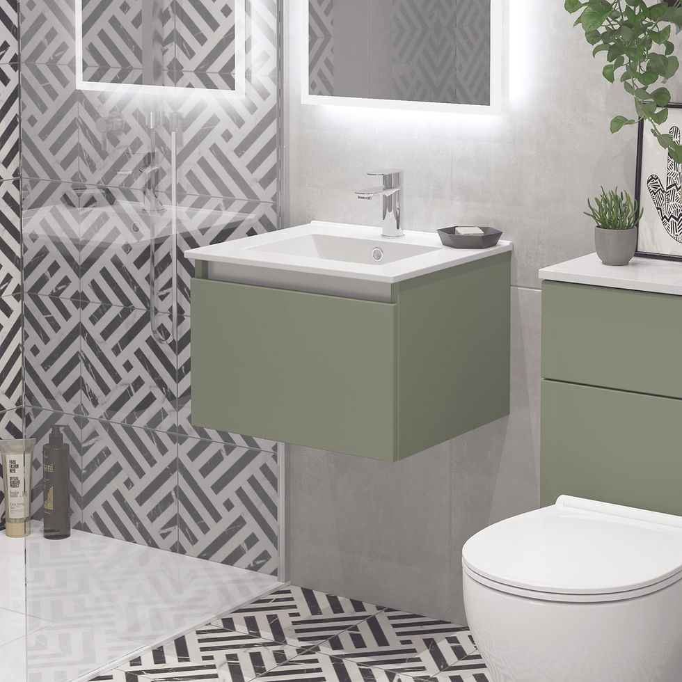 Modern Wall Hung Basin Unit 500mm