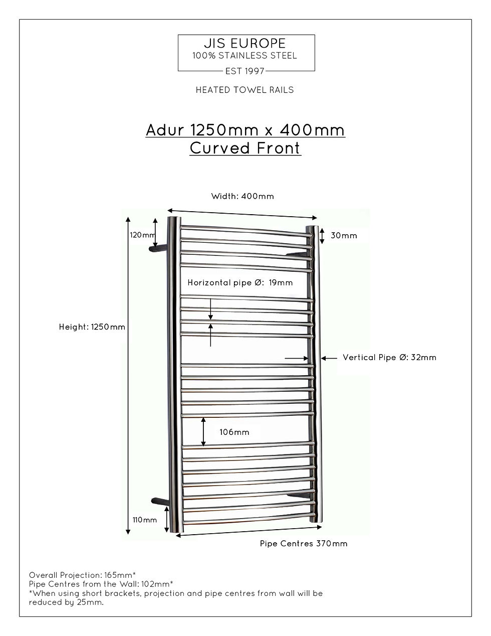 Heated Towel Rail Specification