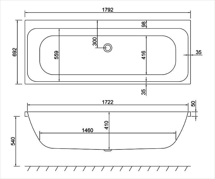 Thumbnail: Profile DE 1800x700mm