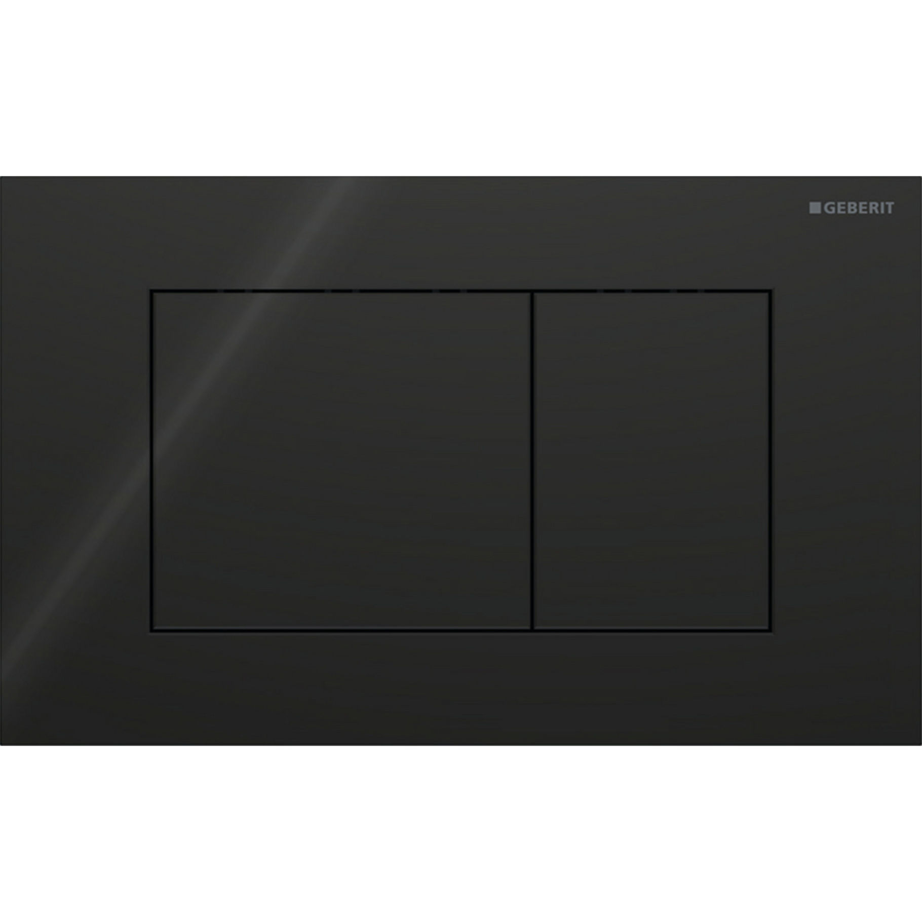 Geberit Sigma40 Square Dual Flush Plate – Black Glass
