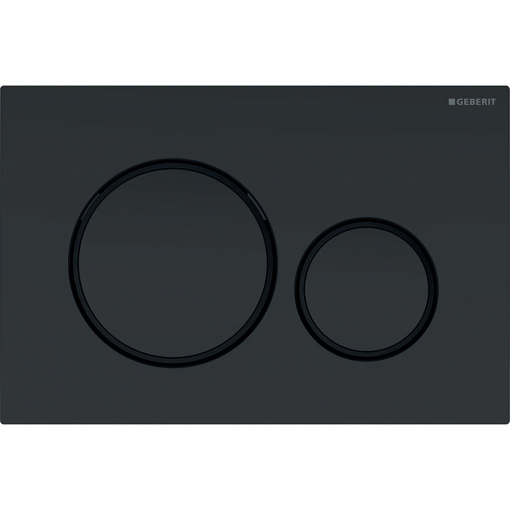 Geberit Sigma20 Round Dual Flush Plate – Matt Black with Black Detail