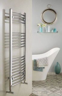 Redroom Elan Curved Chrome Radiator - 1200x600mm
