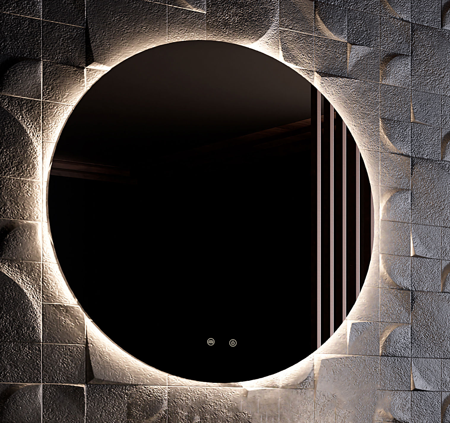 Deco 800mm  Round LED Bathroom Mirror with Backlight