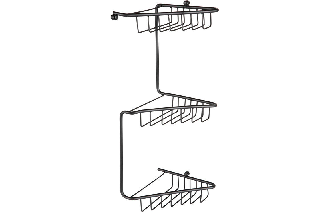Ella 3-Tier Corner Shower Caddy - Black